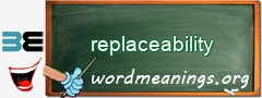 WordMeaning blackboard for replaceability